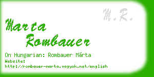 marta rombauer business card